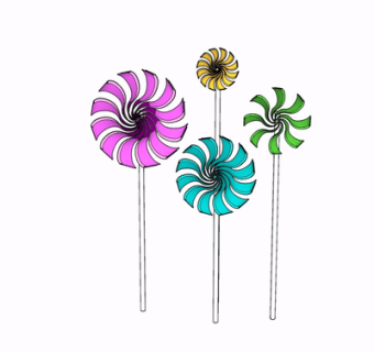 现代风车玩具su模型