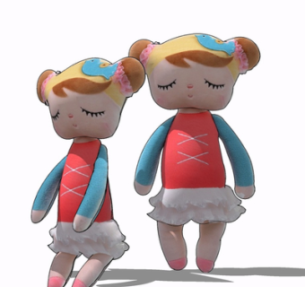 现代布艺玩偶su模型