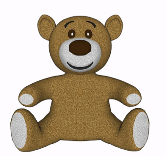 现代布艺玩具熊su模型