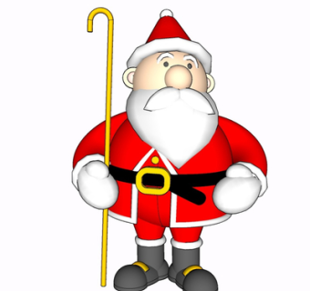 现代圣诞老人玩具su模型