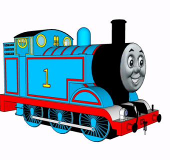 现代托马斯小火车儿童玩具su模型