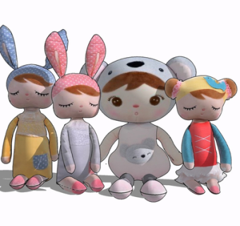 现代布艺玩偶su模型