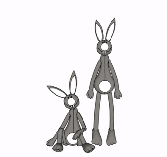 现代布艺玩偶su模型