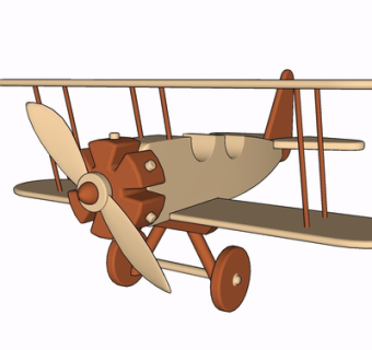 现代儿童飞机玩具su模型