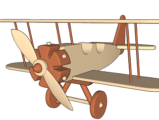 现代儿童飞机玩具su模型