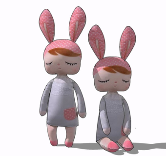 现代布艺玩偶su模型