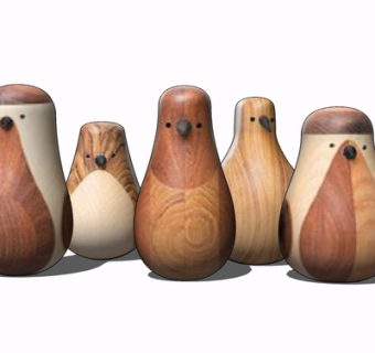 现代木雕摆件su模型