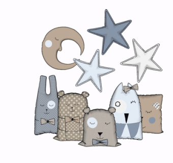 现代布艺玩偶su模型