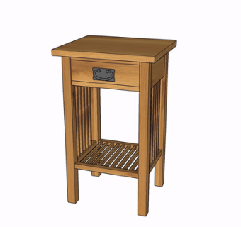 现代实木角几su模型