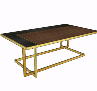 现代实木茶几su模型