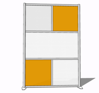 现代屏风隔断su模型