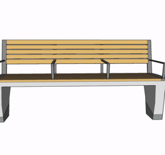 现代公用椅su模型
