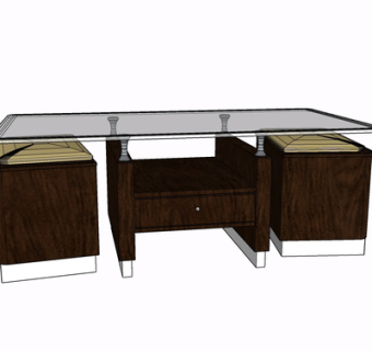 现代茶几su模型