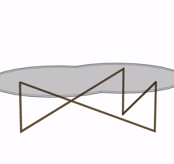 现代茶几su模型