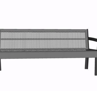 现代金属公用椅su模型