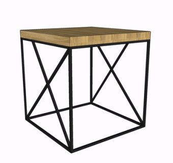 现代实木边几su模型