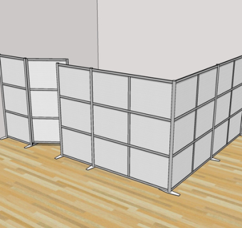 现代屏风隔断su模型