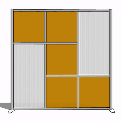 现代屏风隔断su模型