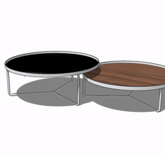 现代组合茶几su模型