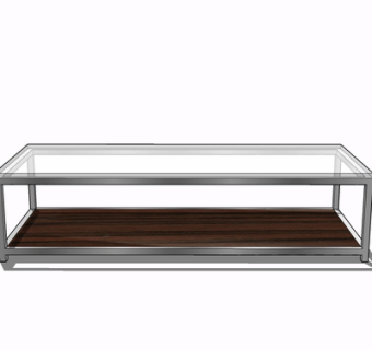 现代玻璃茶几su模型