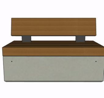 现代实木公用椅su模型