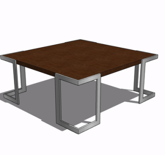 现代实木茶几su模型