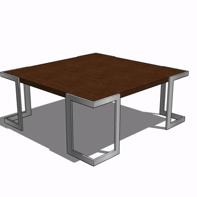 现代实木茶几su模型