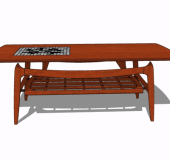 现代实木休闲椅su模型