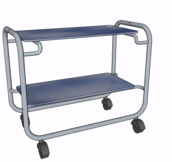 现代金属餐边柜su模型