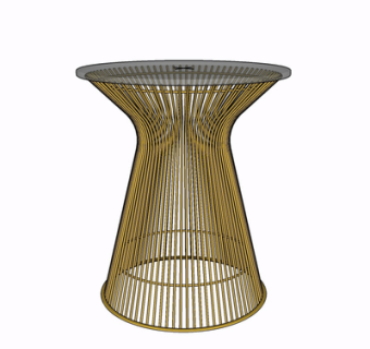 现代轻奢圆几su模型