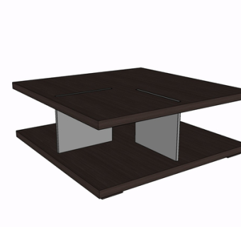 现代实木茶几su模型