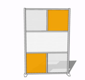 现代屏风隔断su模型