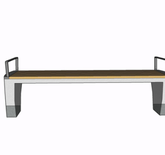 现代长凳su模型
