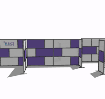 现代屏风隔断su模型