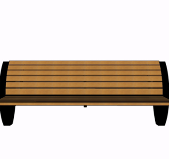 现代实木公用椅su模型