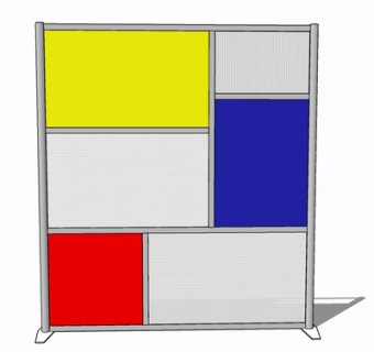 现代屏风隔断su模型