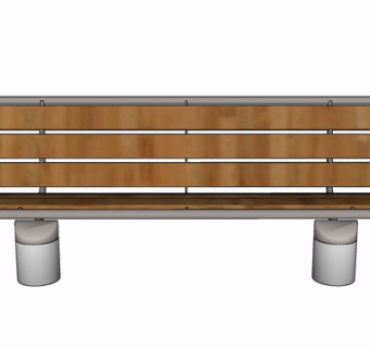 现代实木公用椅su模型