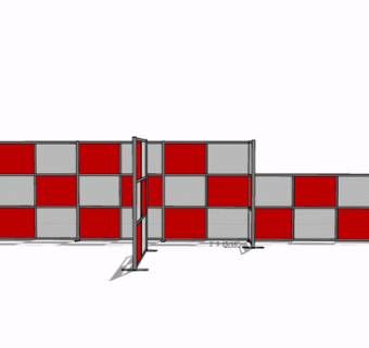 现代屏风隔断su模型