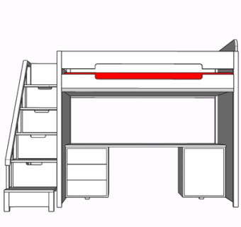 现代实木儿童床su模型