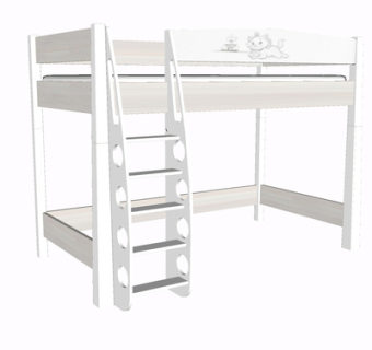 现代儿童床su模型