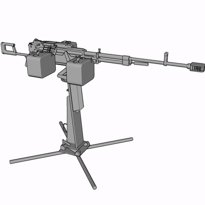 现代机枪su模型