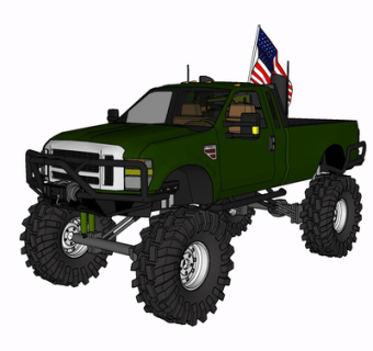 现代汽车su模型