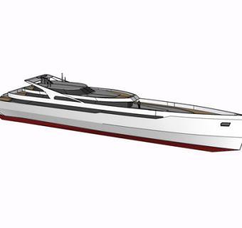现代游艇su模型