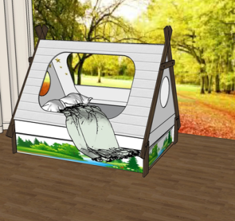 现代帐篷su模型