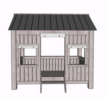 现代小木屋su模型