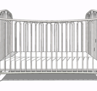 现代儿童床su模型