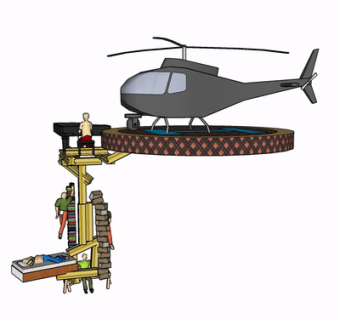 现代直升飞机su模型