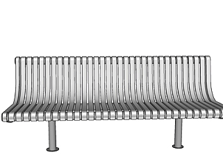 现代金属公用椅su模型