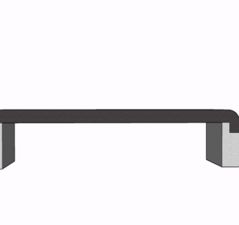 现代实木长凳su模型