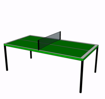 现代兵乓球桌su模型